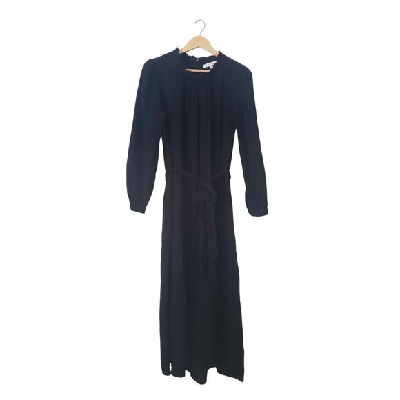 XiRENA Dresses & Skirts - Xirena 100% Cotton Gauze Long Sleeve Maxi Dress Black Size Medium